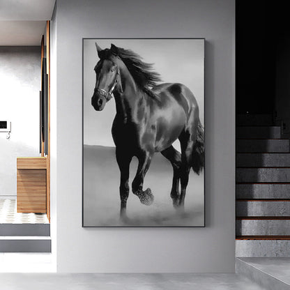 Art Canvas Animal Dark Horse Wall Art Living Room Home Decor    Home Decor Supply | Online Retail | ShoreShopper.com