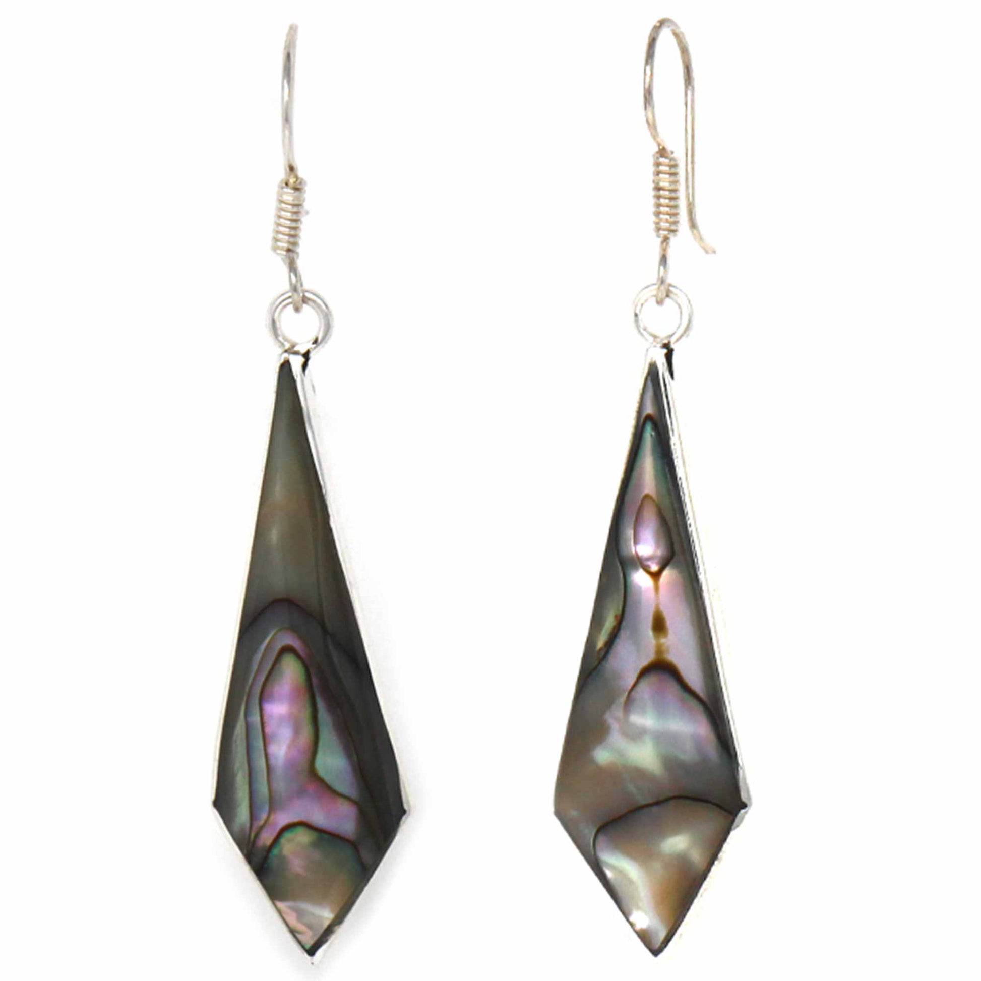Abalone Diamond-Shaped Dangle Earrings    Home Decor Supply | Online Retail | ShoreShopper.com