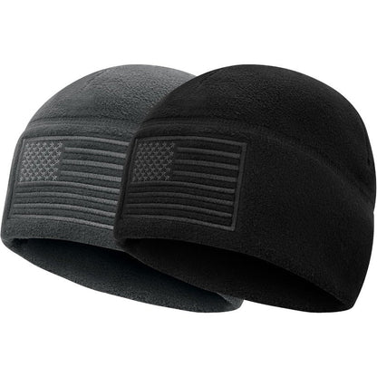 Set of 2 Winter Beanie Hats Featuring a Cap And American Flag Design    Home Decor Supply | Online Retail | ShoreShopper.com