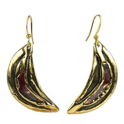 Brass and Copper Slice Earrings - Brass Images (E)    Home Decor Supply | Online Retail | ShoreShopper.com