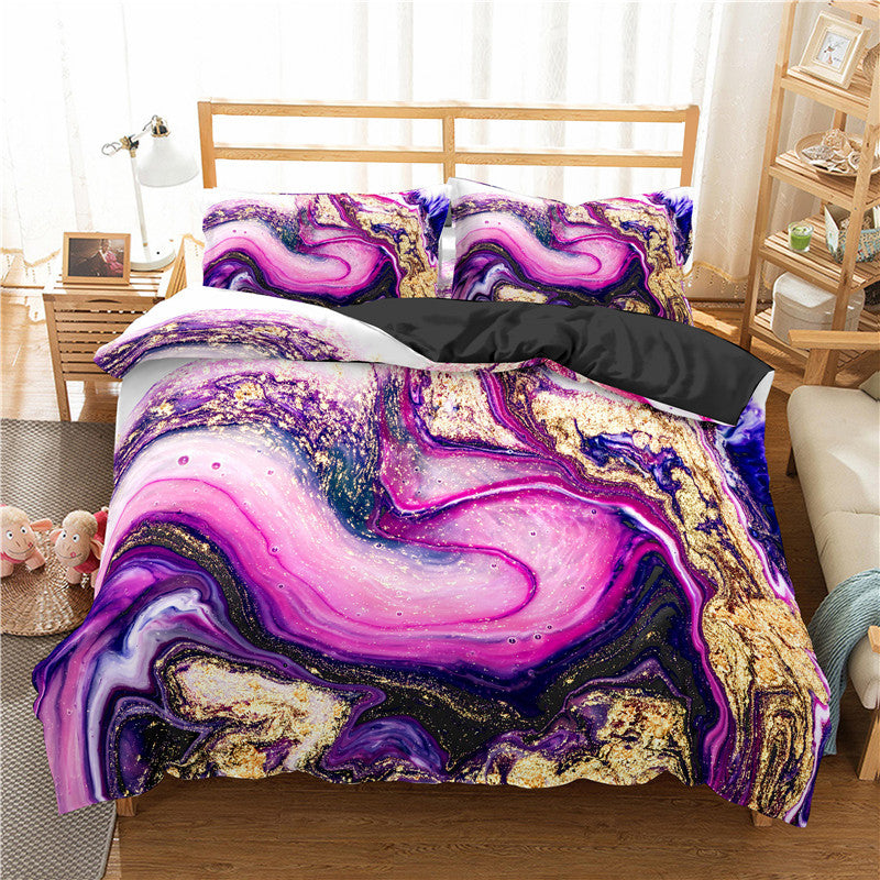 Modern Marble Texture 3D Digital Printing Quilt Cover Pillowcase    Home Decor Supply | Online Retail | ShoreShopper.com