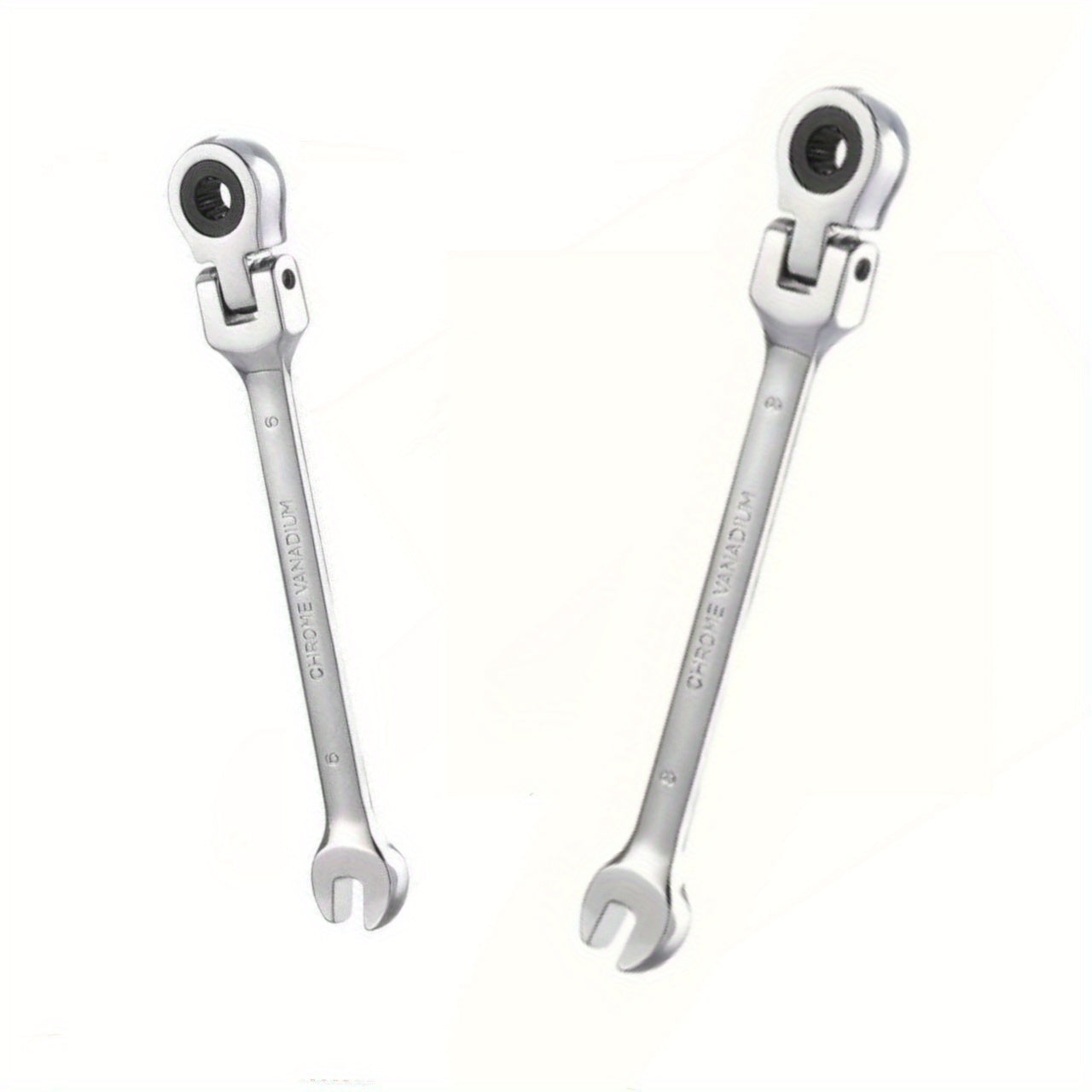 2/10pcs Heavy-duty Industrial 72-tooth Socket Wrenches, Fixed Head and Ratchet Mechanical Tools, 2-in-1 Open and Box Wrenches, Cr-V Structure, Auto Repair, DIY, Professional Tool Kit (compatible with 6&8mm) - ShoreCo.Shop