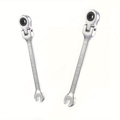 2/10pcs Heavy-duty Industrial 72-tooth Socket Wrenches, Fixed Head and Ratchet Mechanical Tools, 2-in-1 Open and Box Wrenches, Cr-V Structure, Auto Repair, DIY, Professional Tool Kit (compatible with 6&8mm) - ShoreCo.Shop