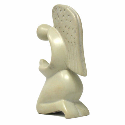 Praying Angel Soapstone Sculpture - Natural Stone    Home Decor Supply | Online Retail | ShoreShopper.com