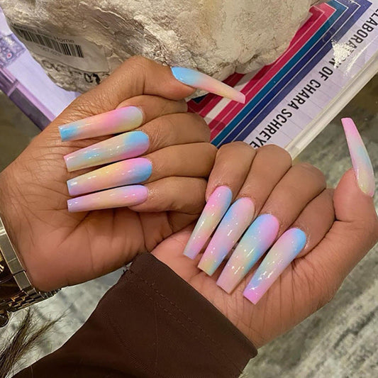 Women's Fashion Ballet Rainbow Fake Nail Art    Home Decor Supply | Online Retail | ShoreShopper.com