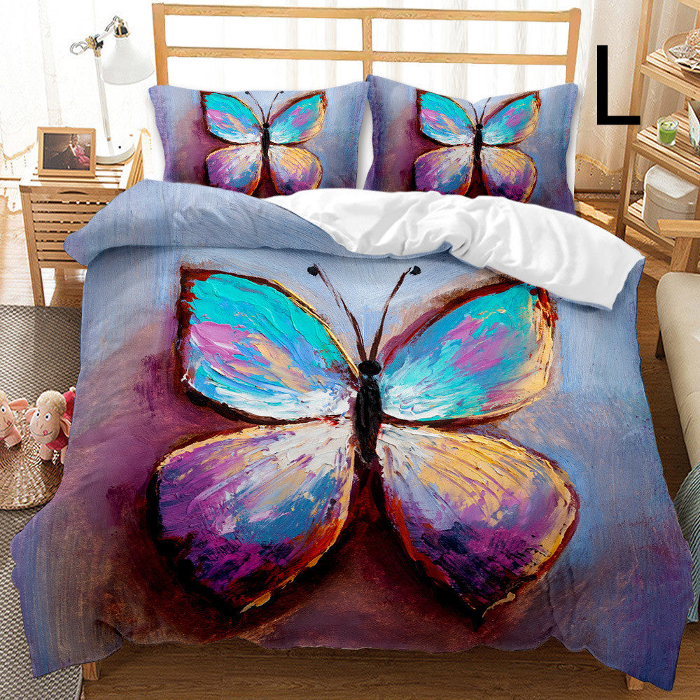 Butterfly Series Three-piece Bedding Quilt Cover Set    Home Decor Supply | Online Retail | ShoreShopper.com