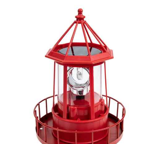 Large Solar Rotating Lighthouse Led Lawn Lamp