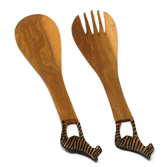 Zebra Salad Serving Set    Home Decor Supply | Online Retail | ShoreShopper.com