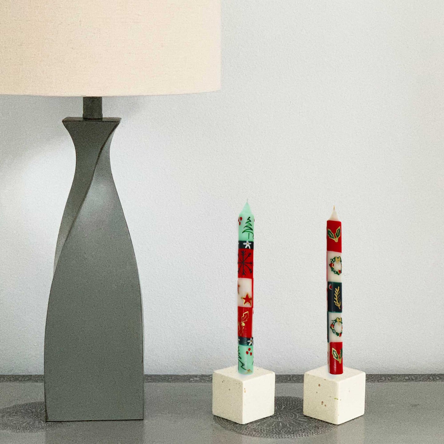 Set of Three Boxed Tall Hand-Painted Candles - Ukhisimui Design - Nobunto    Home Decor Supply | Online Retail | ShoreShopper.com