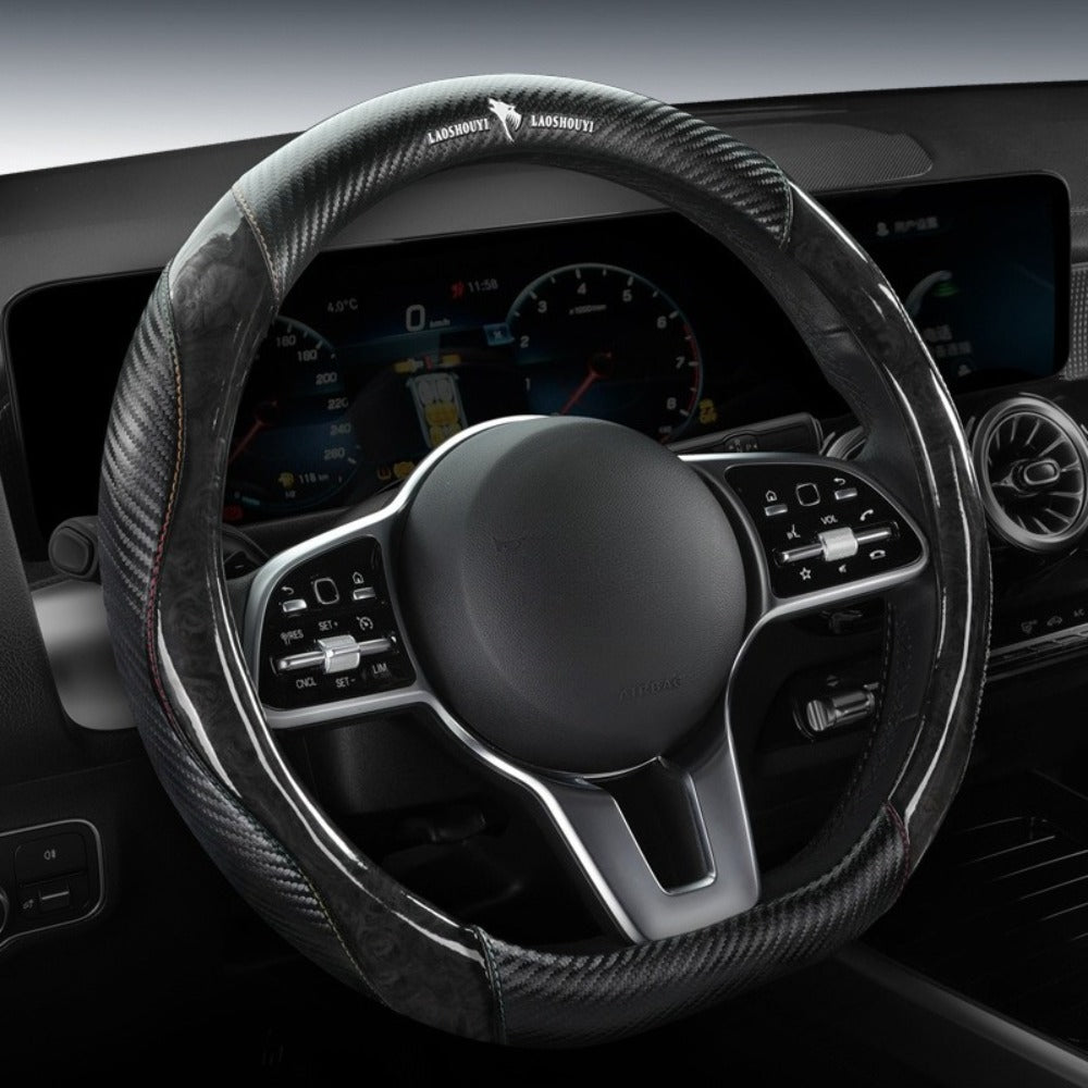 Steering Wheel Cover Universal Fit Carbon Fiber    Home Decor Supply | Online Retail | ShoreShopper.com