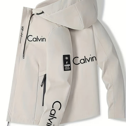 Calvin Men'S Durable Casual Hooded Motorcycle Jacket | Regular Fit, Crew Neck, Zippered Pockets, Adjustable Drawstring Hood, Machine Washable, Random Print Design, Zippered Storage, Perfect for Spring/Fall Outdoor Riding & Ca    Home Decor Supply | Online Retail | ShoreShopper.com