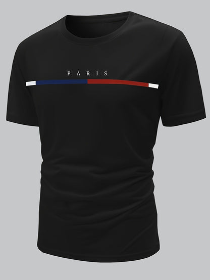 Men's  Paris Short-Sleeve Crew Neck Fitted T-Shirts    Home Decor Supply | Online Retail | ShoreShopper.com