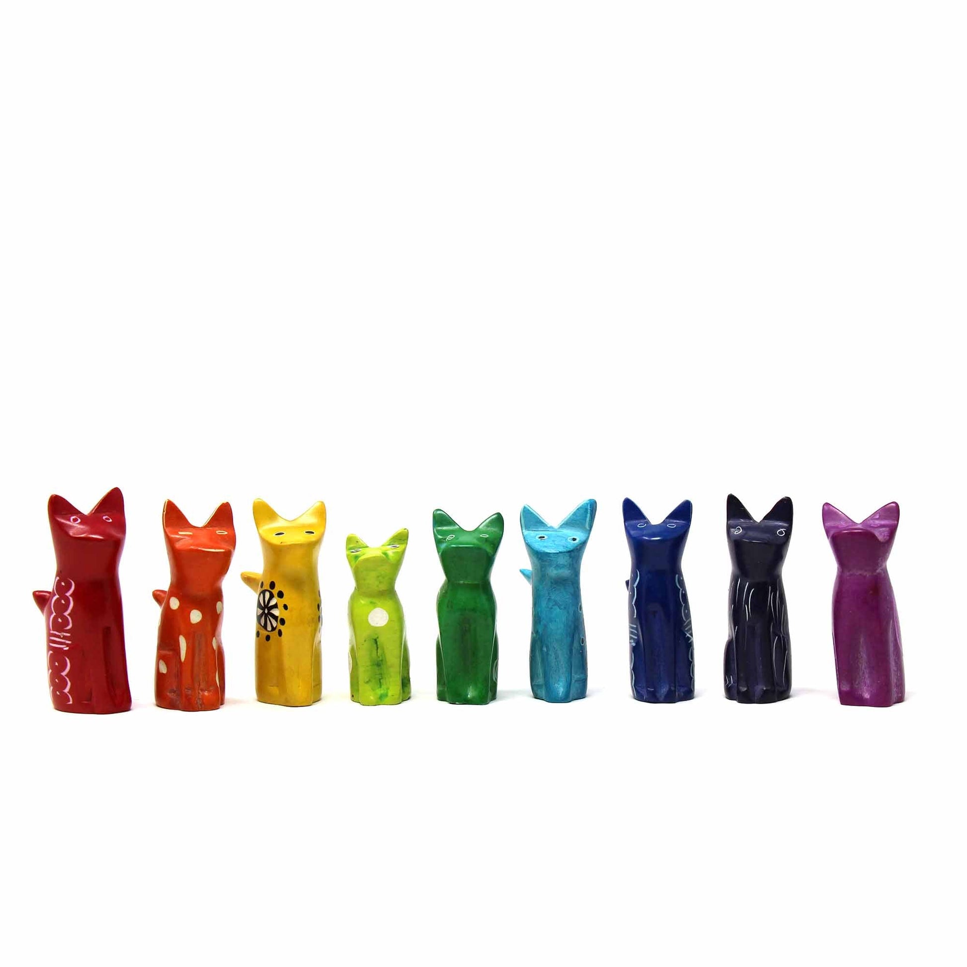 Soapstone Tiny Sitting Cats - Assorted Pack of 5 Colors    Home Decor Supply | Online Retail | ShoreShopper.com