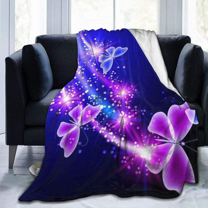 Cute Purple Butterfly Printed Blanket    Home Decor Supply | Online Retail | ShoreShopper.com
