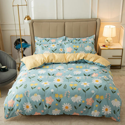 Cover Set Bed Cotton Quilt Bedsheet Bedding Duvet Fitted    Home Decor Supply | Online Retail | ShoreShopper.com
