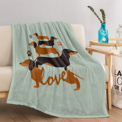 1pc Flannel German Shepherd Dog Cute Pet Theme Soft And Fluffy Multi Functional Outdoor Beach Camping Living Room Sofa Office Napping Printed Blanket    Home Decor Supply | Online Retail | ShoreShopper.com