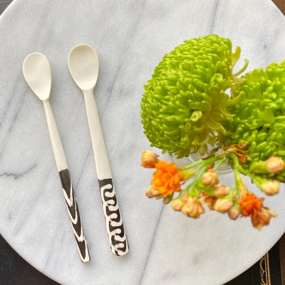 Long Batik Bone Appetizer Spoons, Set of 2    Home Decor Supply | Online Retail | ShoreShopper.com