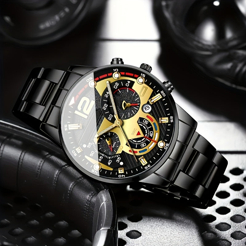 5pcs Men's Business Fashion High-End Elegant Versatile Watch Set Perfect Gift for Friends On Holidays And Birthdays Holiday Gifts Birthday Presents Elegant Design Sophisticated Timepiece Premium Materials Watch Set for Men Wr    Home Decor Supply | Online Retail | ShoreShopper.com