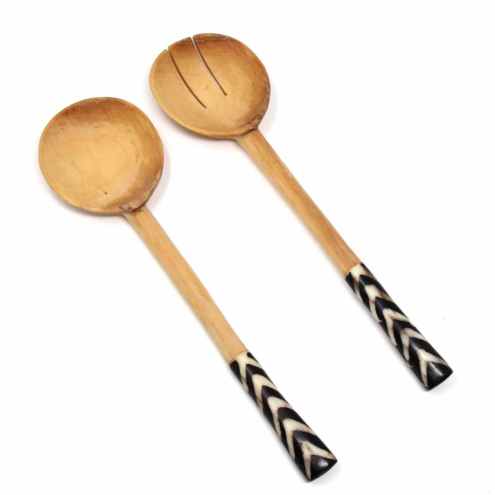 Olive Serving Set with Bone Handles 10 inch    Home Decor Supply | Online Retail | ShoreShopper.com