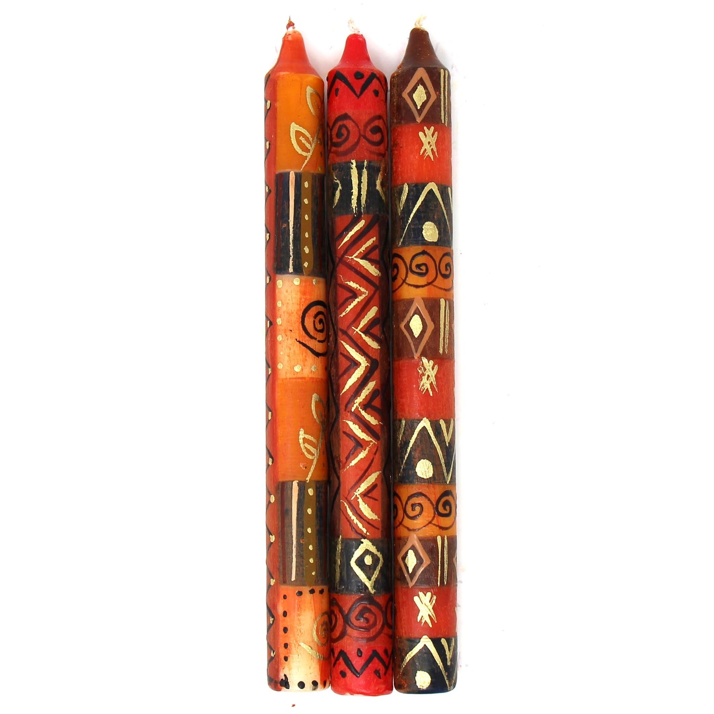 Set of Three Boxed Tall Hand-Painted Candles - Bongazi Design - Nobunto    Home Decor Supply | Online Retail | ShoreShopper.com