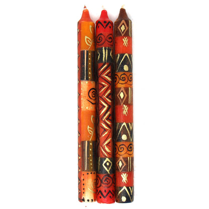 Set of Three Boxed Tall Hand-Painted Candles - Bongazi Design - Nobunto    Home Decor Supply | Online Retail | ShoreShopper.com