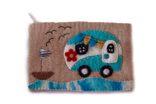 Hand Crafted Felt: Camper Van Pouch    Home Decor Supply | Online Retail | ShoreShopper.com