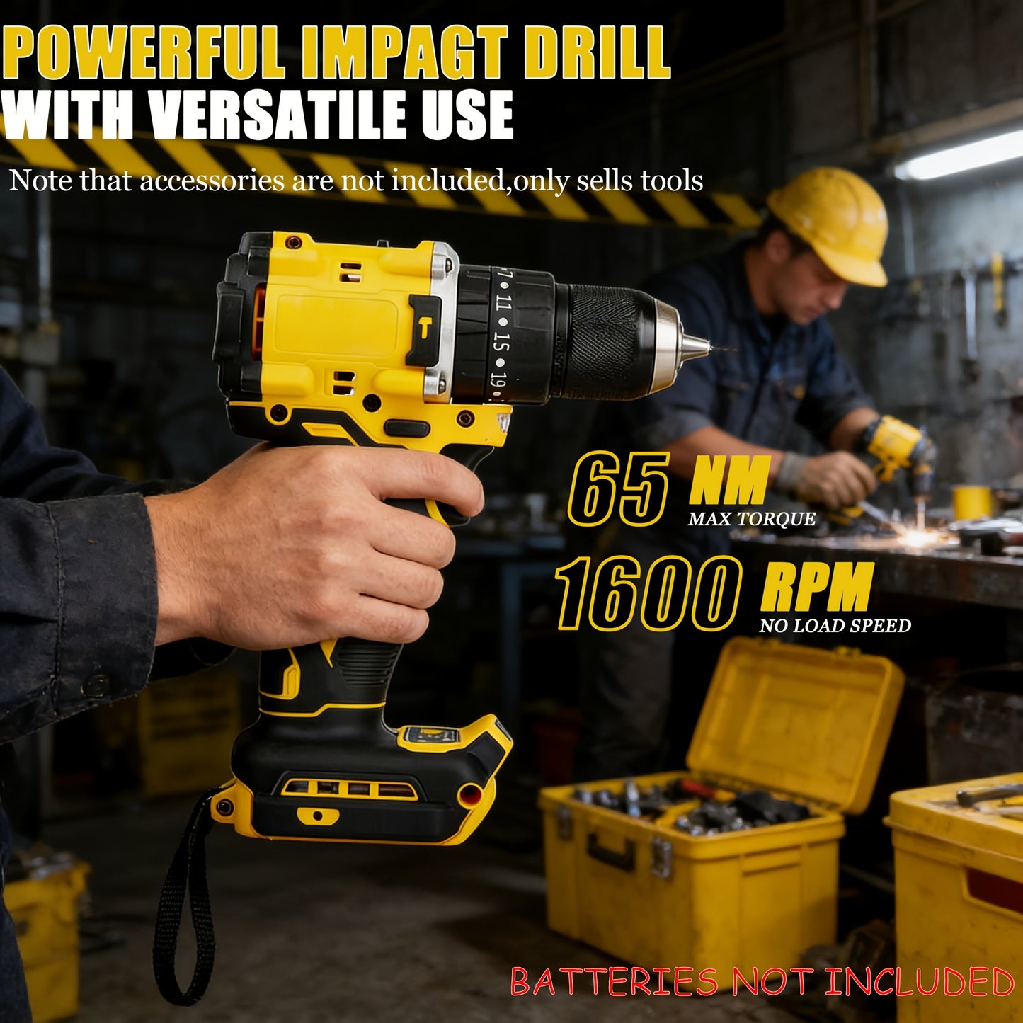 DCD805 20V Cordless Electric Tool | Brushless Impact Drill, Multi-functional Hand Drill, Lithium-ion Battery Powered (Batteries Not Included) - ShoreCo.Shop