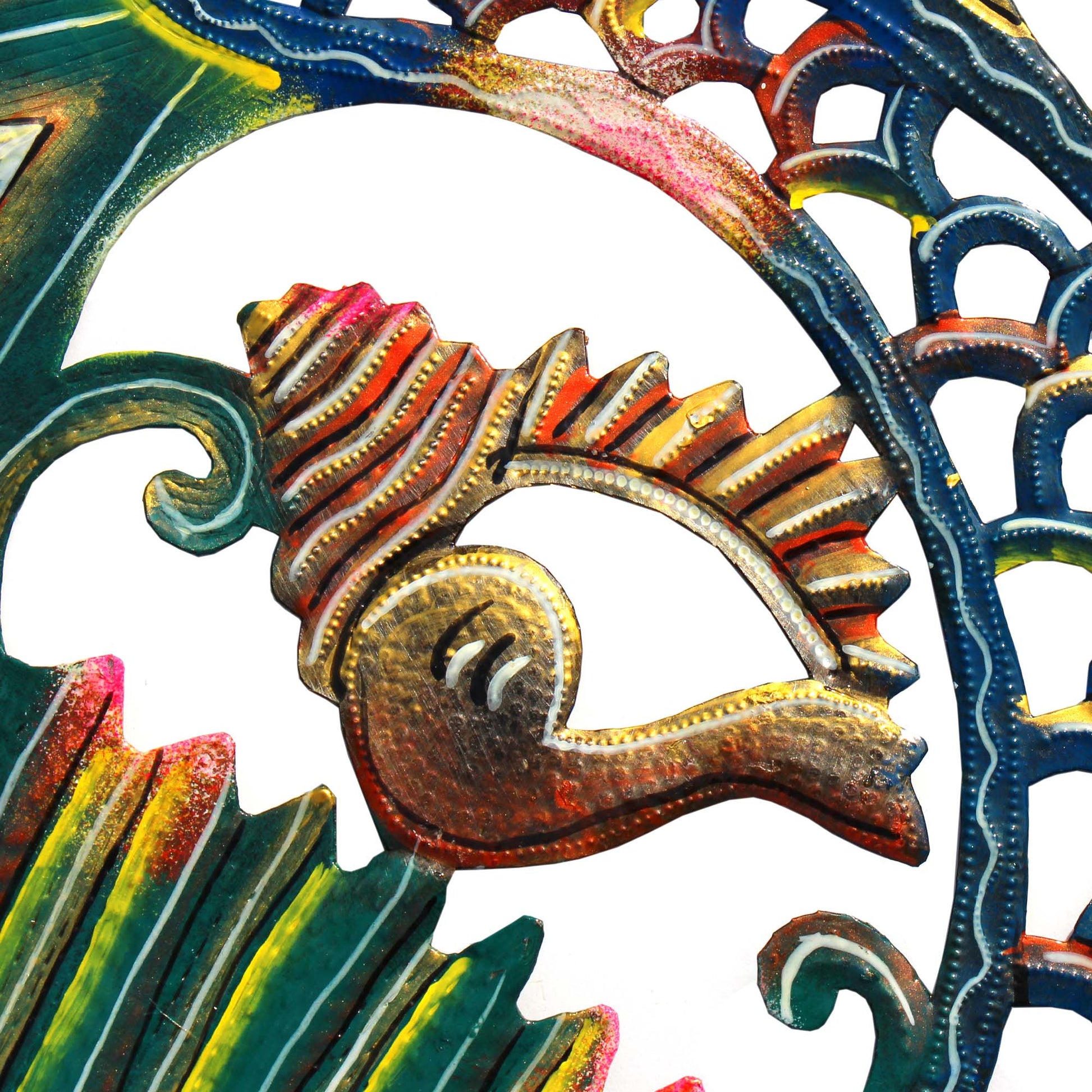 24 inch Painted Fish & Shell - Caribbean Craft    Home Decor Supply | Online Retail | ShoreShopper.com