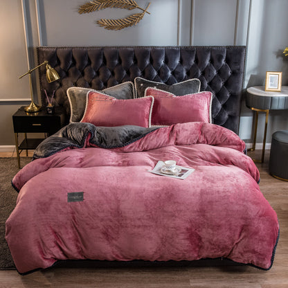Single Piece Of Velvet Milk Velvet Solid Color Quilt Cover    Home Decor Supply | Online Retail | ShoreShopper.com