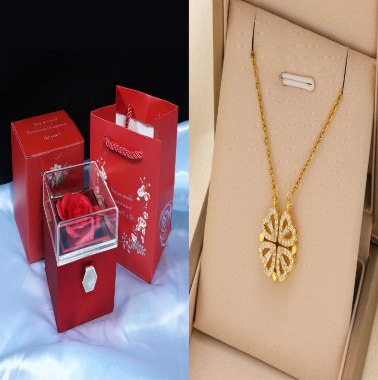 Rotating Soap Flower Rose Gift Box Creative Rotating Rose Jewelry Packaging Box Valentine's Day Gift For Women    Home Decor Supply | Online Retail | ShoreShopper.com
