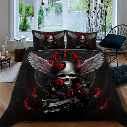 Rose Skull Printed Home Textile Bedding Suit    Home Decor Supply | Online Retail | ShoreShopper.com