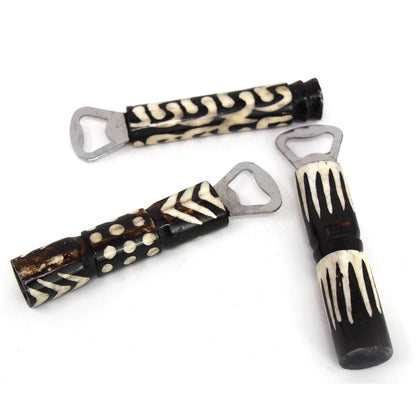 African Batik Bone Bottle Opener, Mixed Designs    Home Decor Supply | Online Retail | ShoreShopper.com