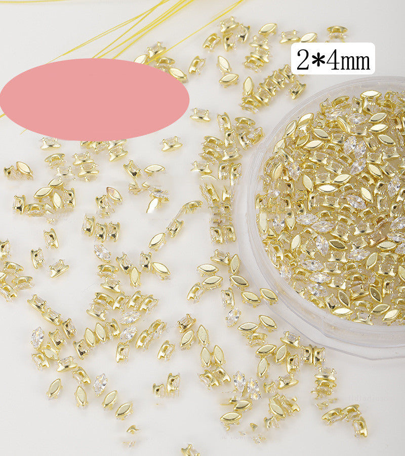 Square Water Drop Zircon Nail Art Jewelry    Home Decor Supply | Online Retail | ShoreShopper.com