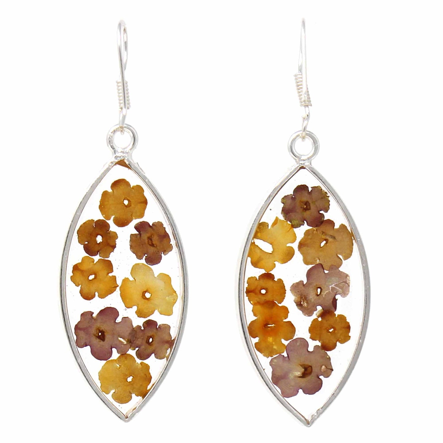 Flowers in Resin Ellipse Earrings    Home Decor Supply | Online Retail | ShoreShopper.com