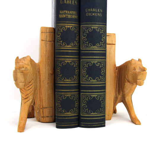 Carved Wood Lion Book Ends, Set of 2    Home Decor Supply | Online Retail | ShoreShopper.com