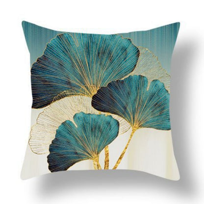 Ginkgo Leaf Printed Peach Skin Velvet Pillowcase    Home Decor Supply | Online Retail | ShoreShopper.com