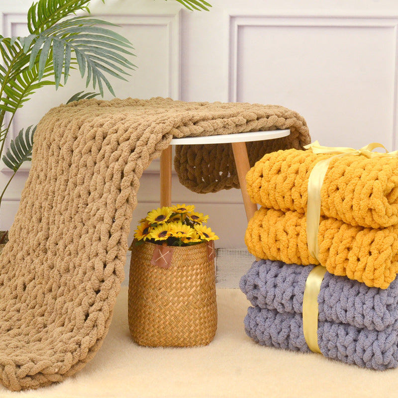 Handmade Thick Wool Woven Blanket Sofa    Home Decor Supply | Online Retail | ShoreShopper.com