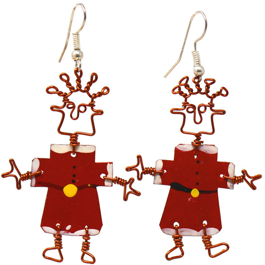 Dancing Girl Santa Earrings - Creative Alternatives    Home Decor Supply | Online Retail | ShoreShopper.com