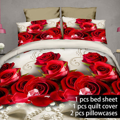 Four-piece set on 3D quilt bed    Home Decor Supply | Online Retail | ShoreShopper.com