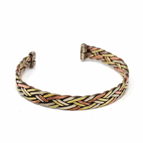 Copper and Brass Cuff Bracelet: Healing Weave - DZI (J)    Home Decor Supply | Online Retail | ShoreShopper.com