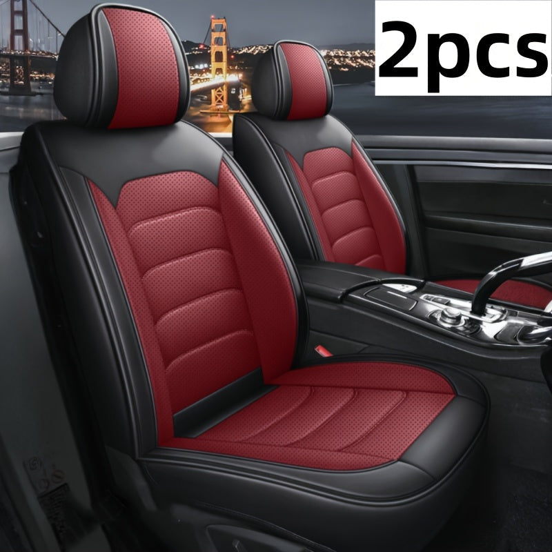 1pc and 2pcs Luxury Faux Leather Car Front Seat Covers | Universal Fit, Independent Seat Design for Main Driver/Co-driver, All-inclusive Sports Car Seat, Suitable for Cars, SUVs, and Pickup Trucks    Home Decor Supply | Online Retail | ShoreShopper.com