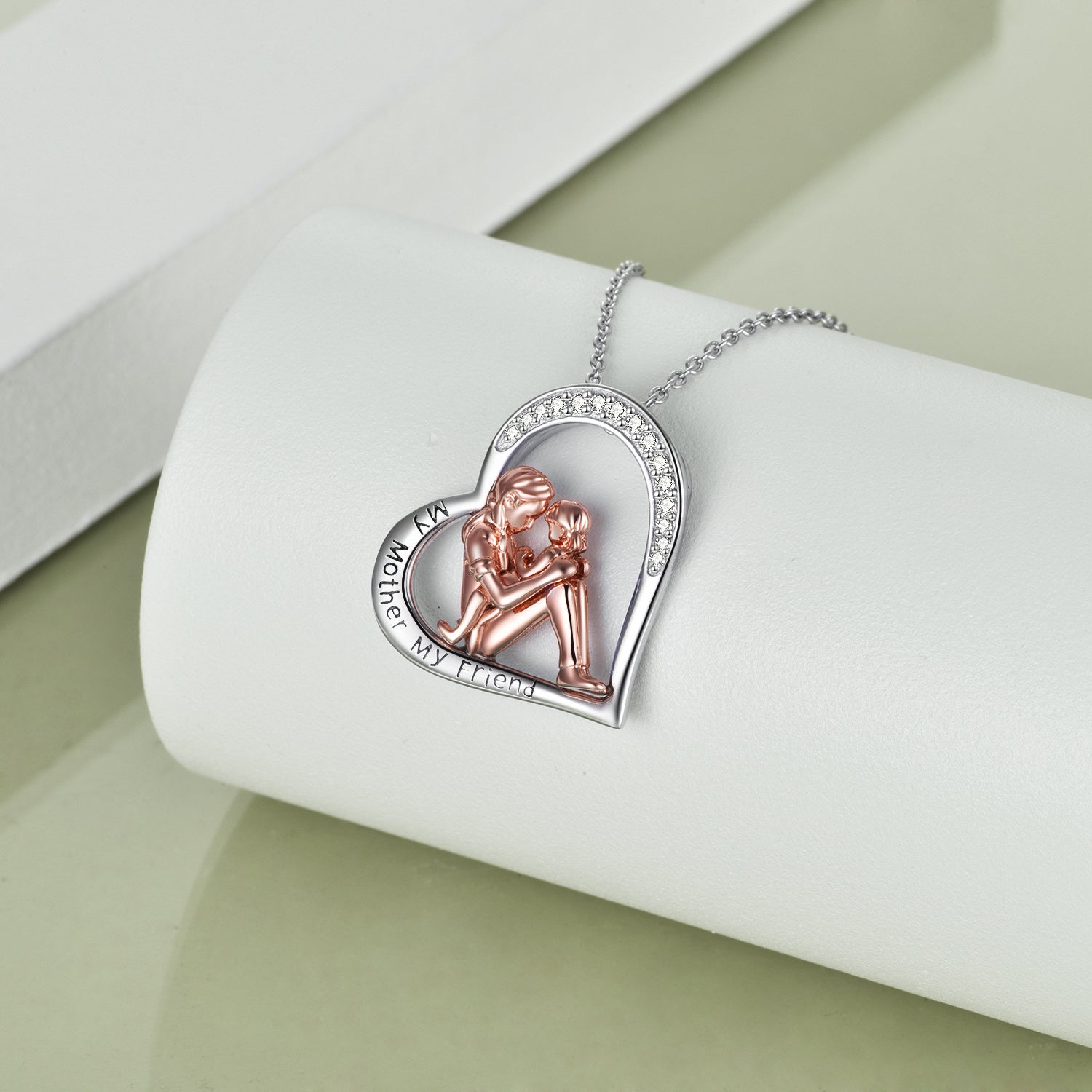 Mother Daughter Necklace 925 Sterling Silver Engraved My Mother My Friend Jewelry Mothers Day Birthday Gifts for Mom from Daughter - ShoreCo.Shop