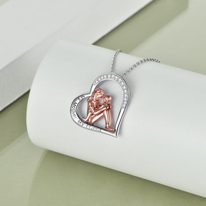 Mother Daughter Necklace 925 Sterling Silver Engraved My Mother My Friend Jewelry Mothers Day Birthday Gifts for Mom from Daughter - ShoreCo.Shop