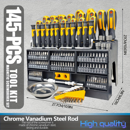 145pcs Magnetic Screwdrivers Set With Plastic Racking, Precision Screwdrivers, Magnetizer, Key Set, Nut Driver And Bit Set - DIY Tools For Men, Tools Gift    Home Decor Supply | Online Retail | ShoreShopper.com