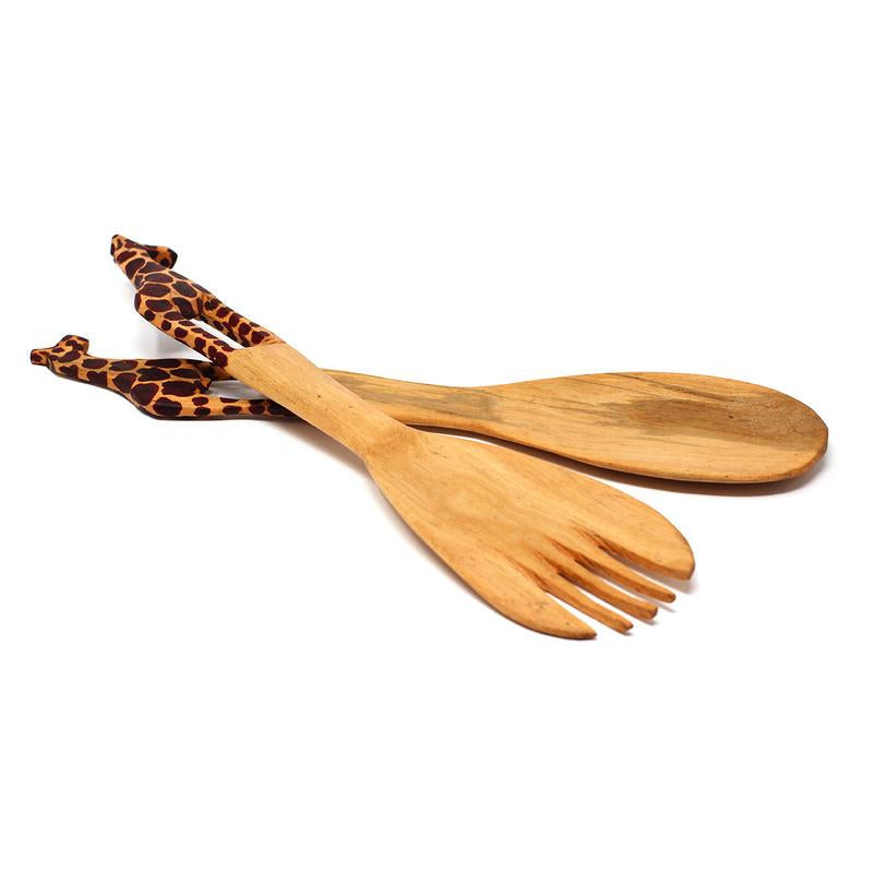 Giraffe Salad Serving Set    Home Decor Supply | Online Retail | ShoreShopper.com