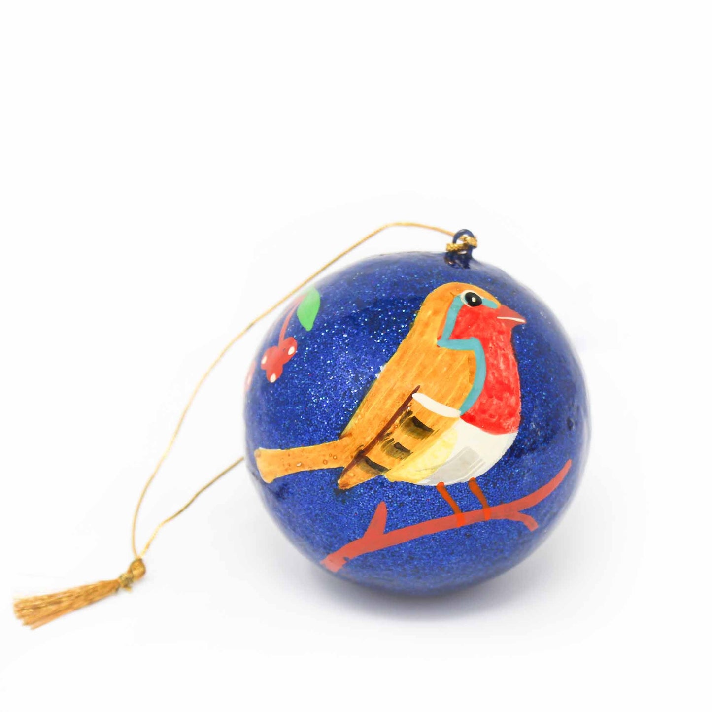 Handpainted Fox & Bird Ornaments, Set of 2    Home Decor Supply | Online Retail | ShoreShopper.com
