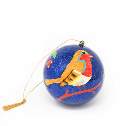 Handpainted Fox & Bird Ornaments, Set of 2    Home Decor Supply | Online Retail | ShoreShopper.com