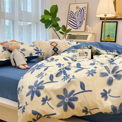 Washed Cotton Bed Sheet Quilt Cover Four-piece Set    Home Decor Supply | Online Retail | ShoreShopper.com
