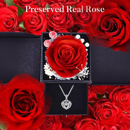 Preserved Real Rose | Perfect Eternal Flowers Rose Gifts with Necklace for Mom, Girlfriend for Mother'S Day, Valentine's, Anniversary, Thanksgiving, or Christmas | Blue Color, Metal Material    Home Decor Supply | Online Retail | ShoreShopper.com