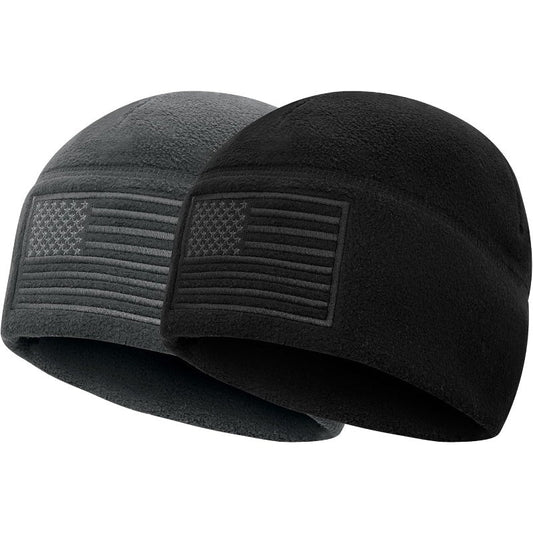 Set of 2 Winter Beanie Hats Featuring a Cap And American Flag Design    Home Decor Supply | Online Retail | ShoreShopper.com